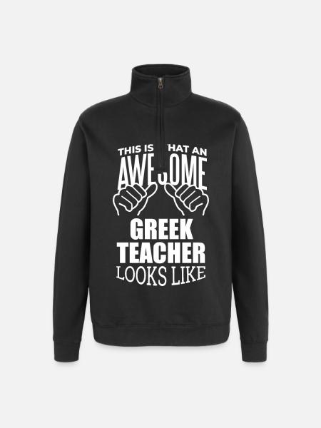 Greek Greek Greek - Quarter-Zip Sweatshirt - black