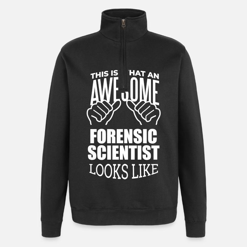 Forensik - Quarter-Zip-Sweatshirt - Schwarz
