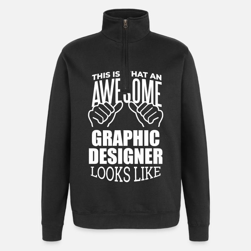 Graphic Designer - Quarter-Zip Sweatshirt - black
