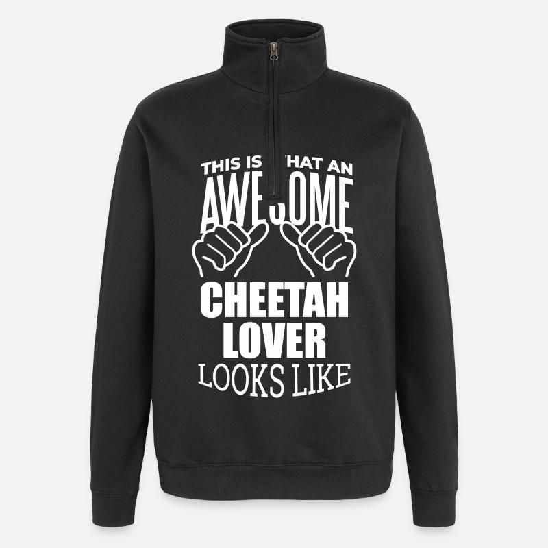 Cheetah - Quarter-Zip Sweatshirt - black