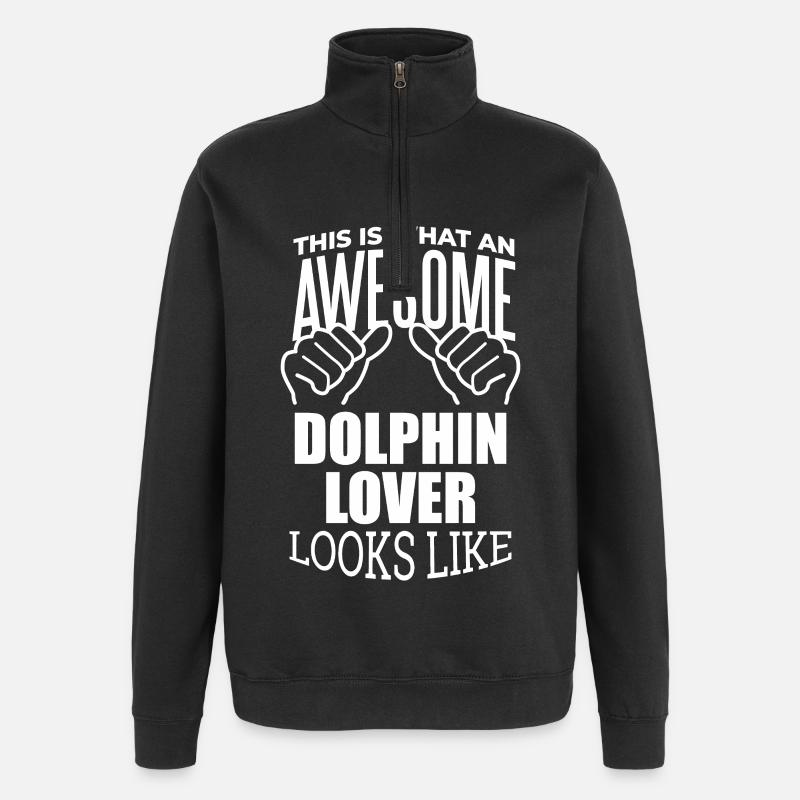 Dolphin - Quarter-Zip Sweatshirt - black