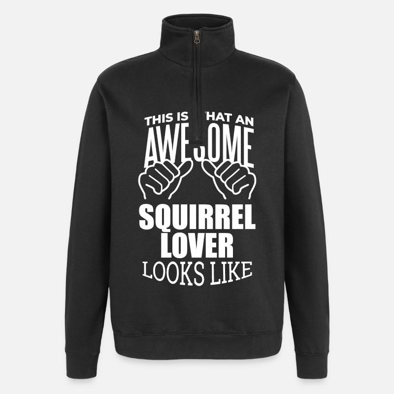Squirrel - Quarter-Zip Sweatshirt - black