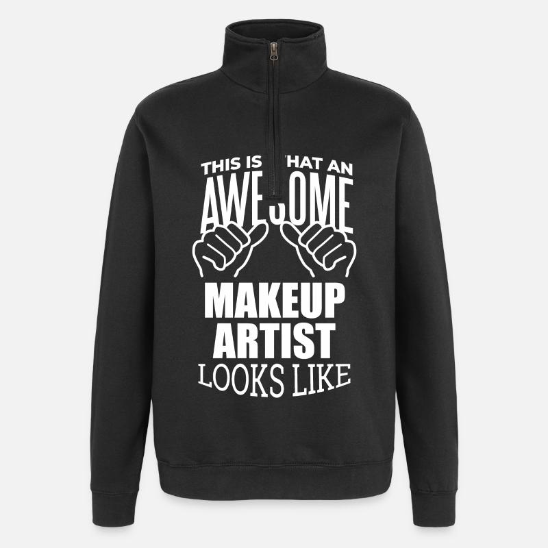 Makeup - Quarter-Zip Sweatshirt - black