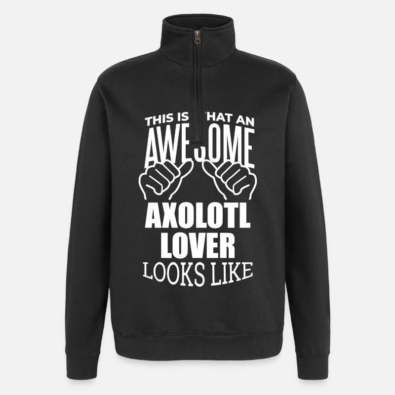 axolotl - Sweat à zip 1/4 - noir