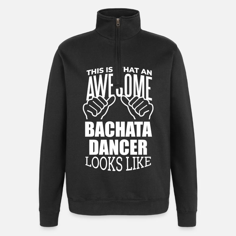 Bachata - Sweat à zip 1/4 - noir