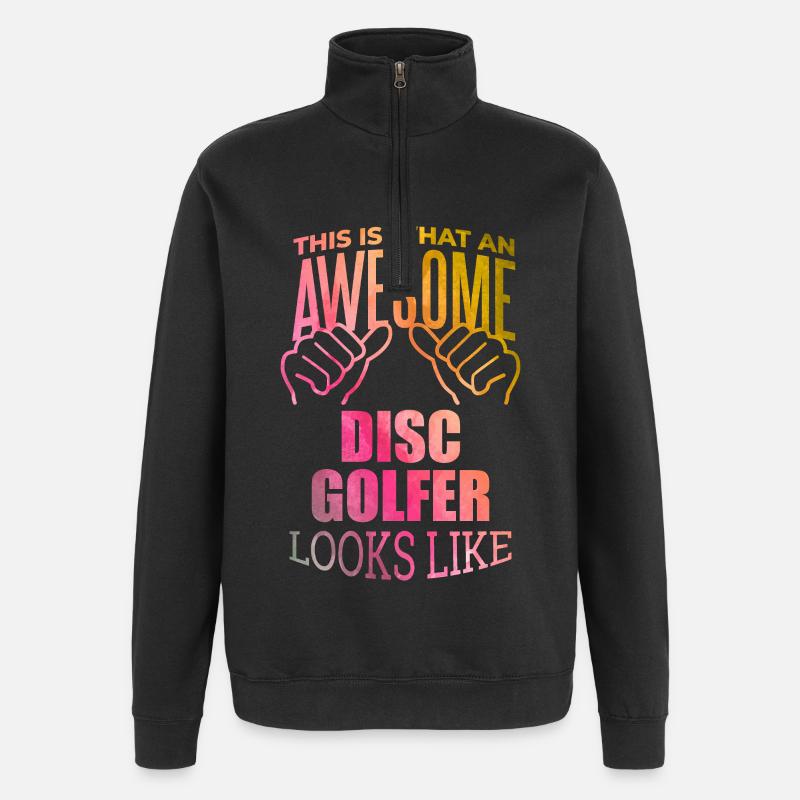 Disc golf - Sweat à zip 1/4 - noir