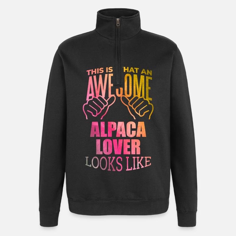 Alpaca - Quarter-Zip Sweatshirt - black