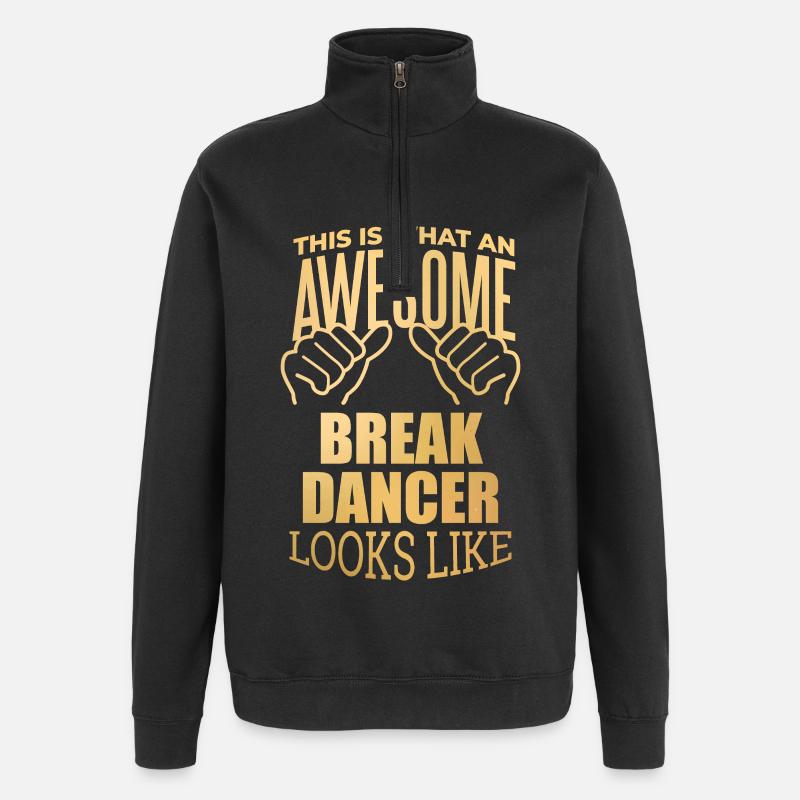 Breakdancer - Quarter-Zip Sweatshirt - black