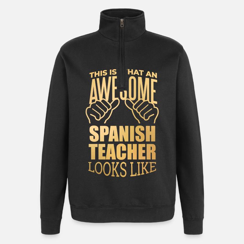 Spanish - Quarter-Zip Sweatshirt - black