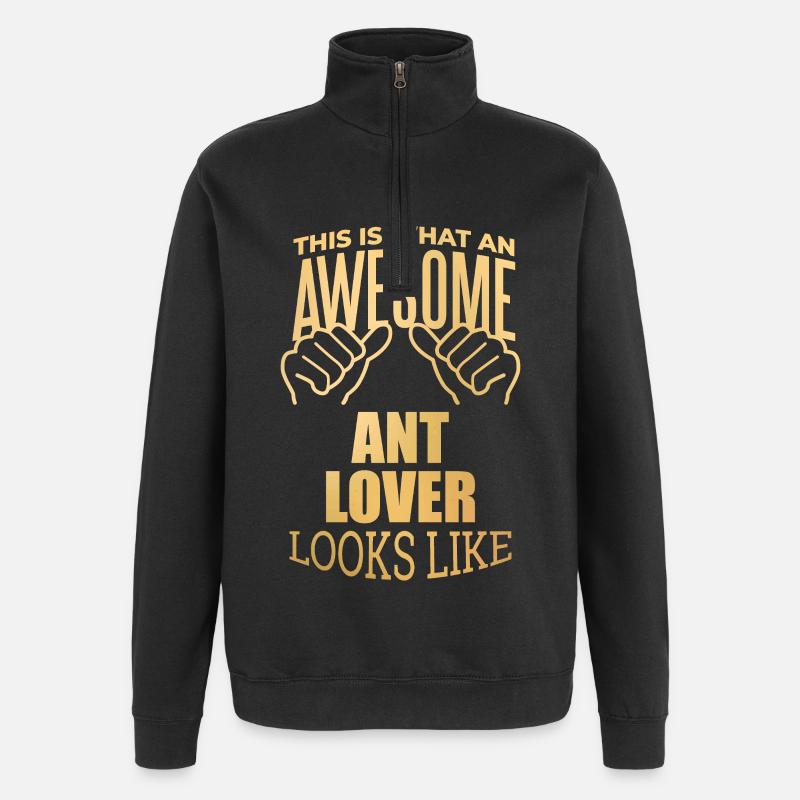 Ant - Quarter-Zip Sweatshirt - black