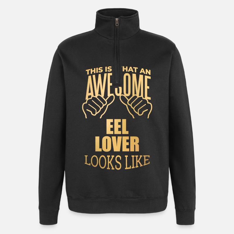 Eel - Quarter-Zip Sweatshirt - black