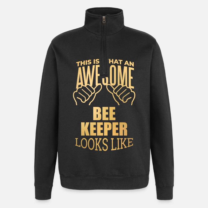 Imker - Quarter-Zip-Sweatshirt - Schwarz