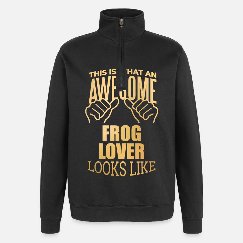 Frosch - Quarter-Zip-Sweatshirt - Schwarz
