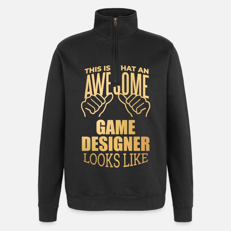 Game Designer - Quarter-Zip Sweatshirt - black