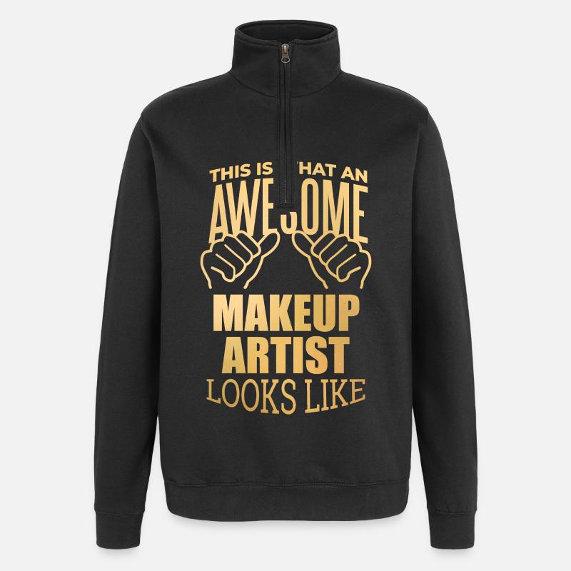 Makeup - Quarter-Zip Sweatshirt - black