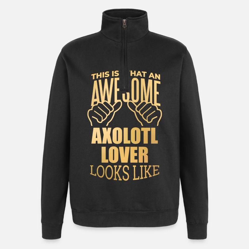 axolotl - Sweat à zip 1/4 - noir