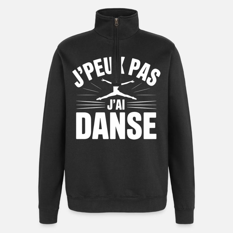 J'Peux Pas J'Ai Danse - Sweat à zip 1/4 - noir