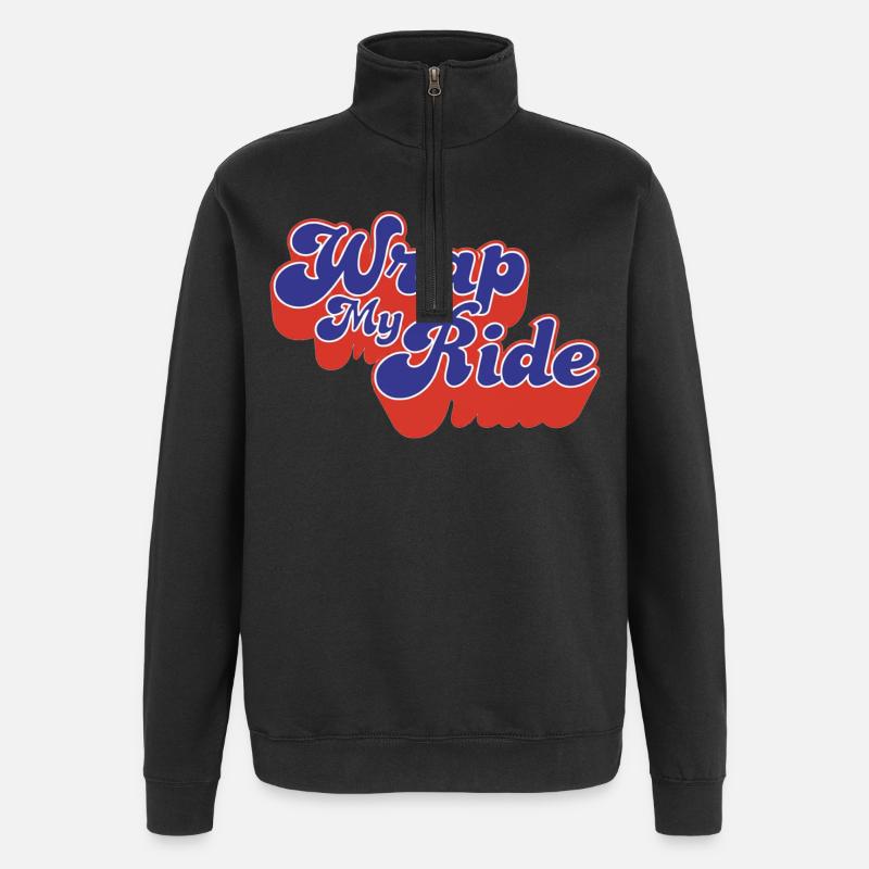 Wickel meine Fahrt ein - Quarter-Zip-Sweatshirt - Schwarz