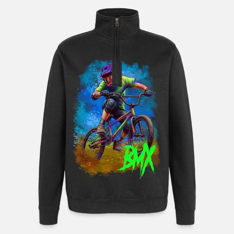BMX  - Quarter-Zip-Sweatshirt - Schwarz