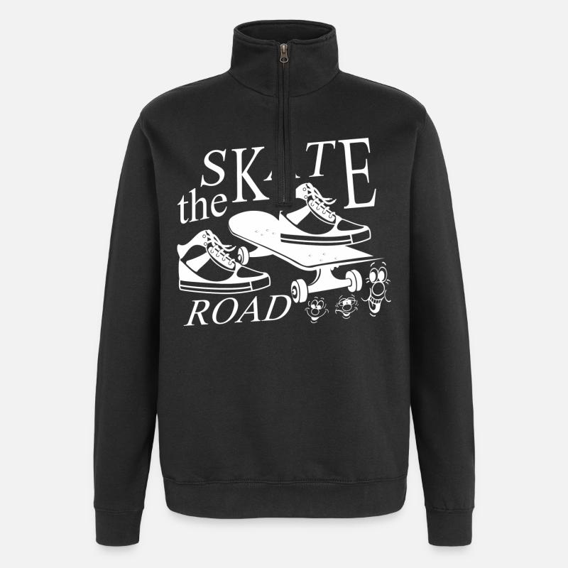 Skater - Quarter-Zip-Sweatshirt - Schwarz