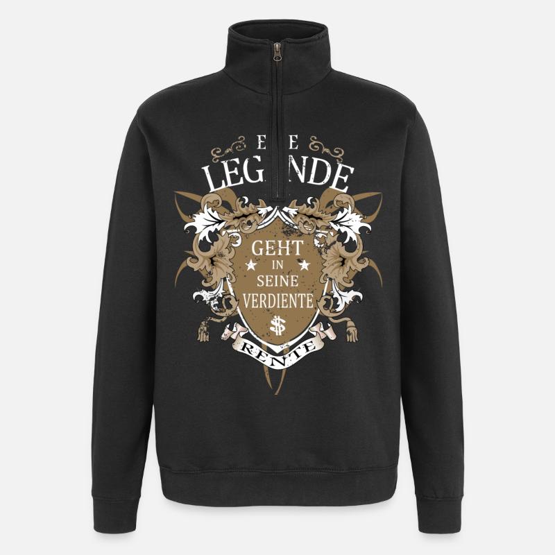 A legend retires - Quarter-Zip Sweatshirt - black