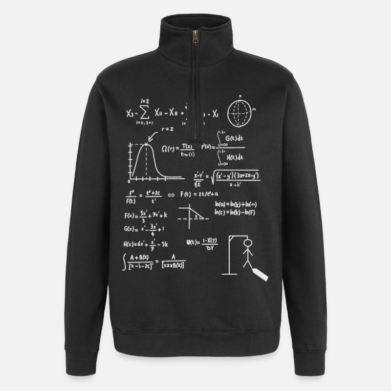 mathematics - Quarter-Zip Sweatshirt - black