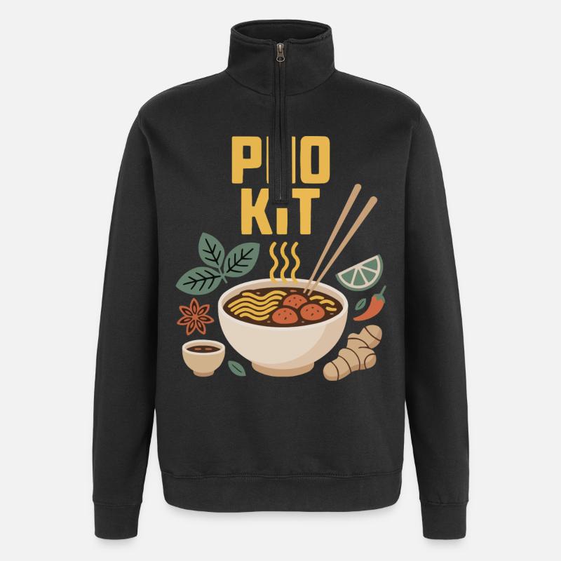 Pho Kit Mix - Quarter-Zip Sweatshirt - black