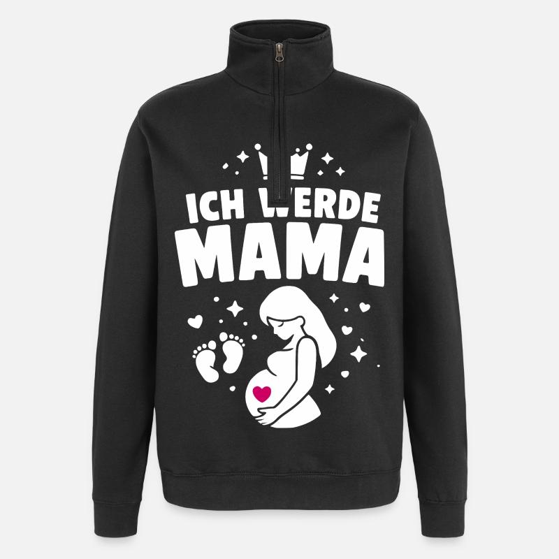 Je vais être maman - maternité - Sweat à zip 1/4 - noir