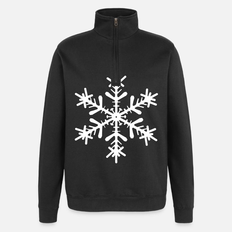 étoile de neige - Sweat à zip 1/4 - noir