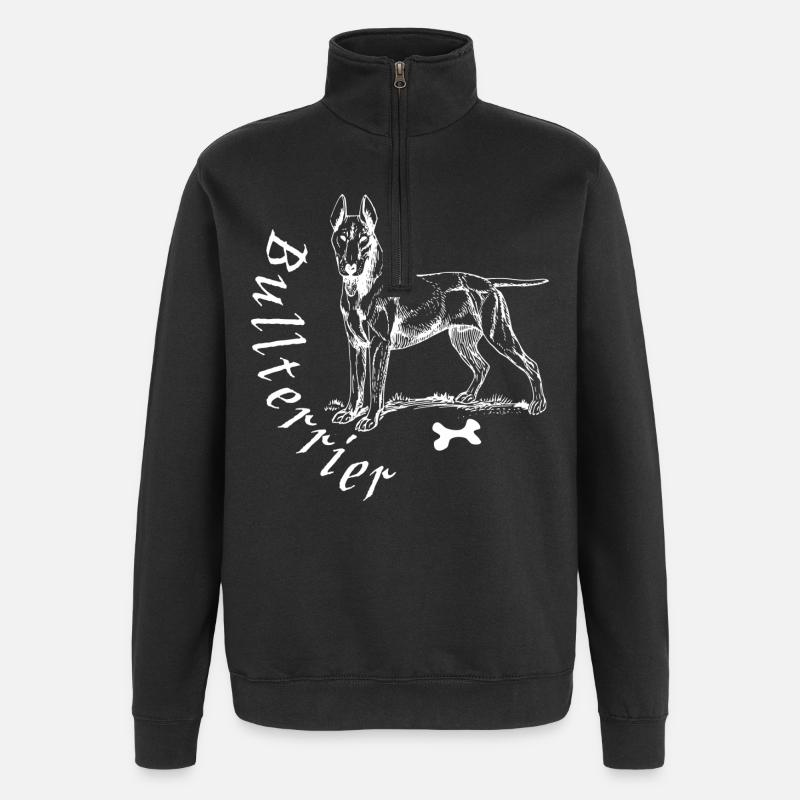 Bullterrier - Quarter-Zip-Sweatshirt - Schwarz