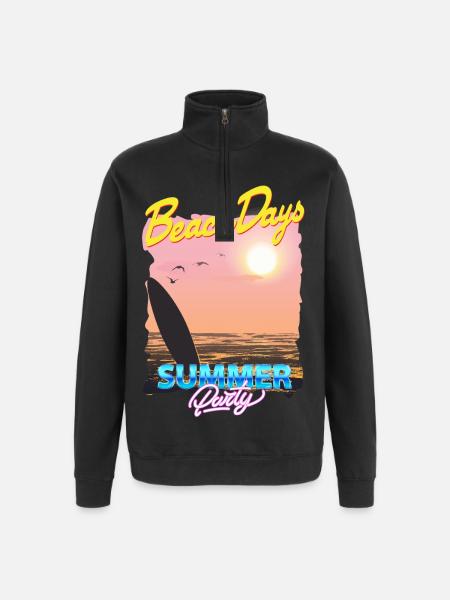 Summer Party - Quarter-Zip Sweatshirt - black