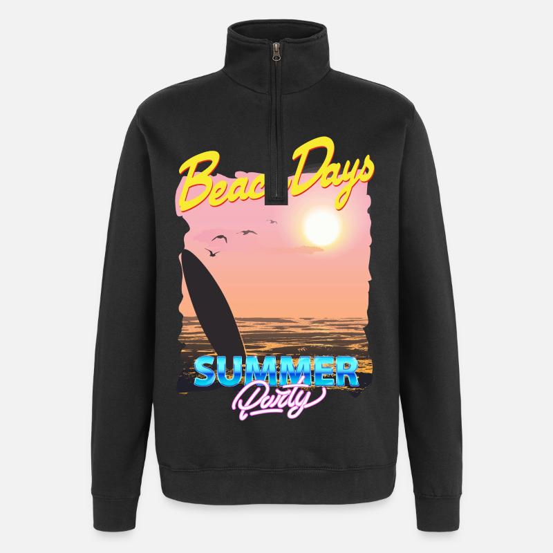 Sommerfest - Quarter-Zip-Sweatshirt - Schwarz