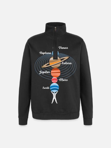 Starker Astronaut - Quarter-Zip-Sweatshirt - Schwarz