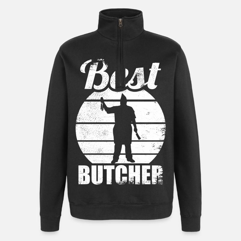 Meilleur boucher - Sweat à zip 1/4 - noir