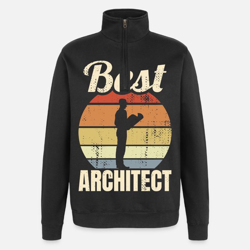 Great architect - Quarter-Zip Sweatshirt - black