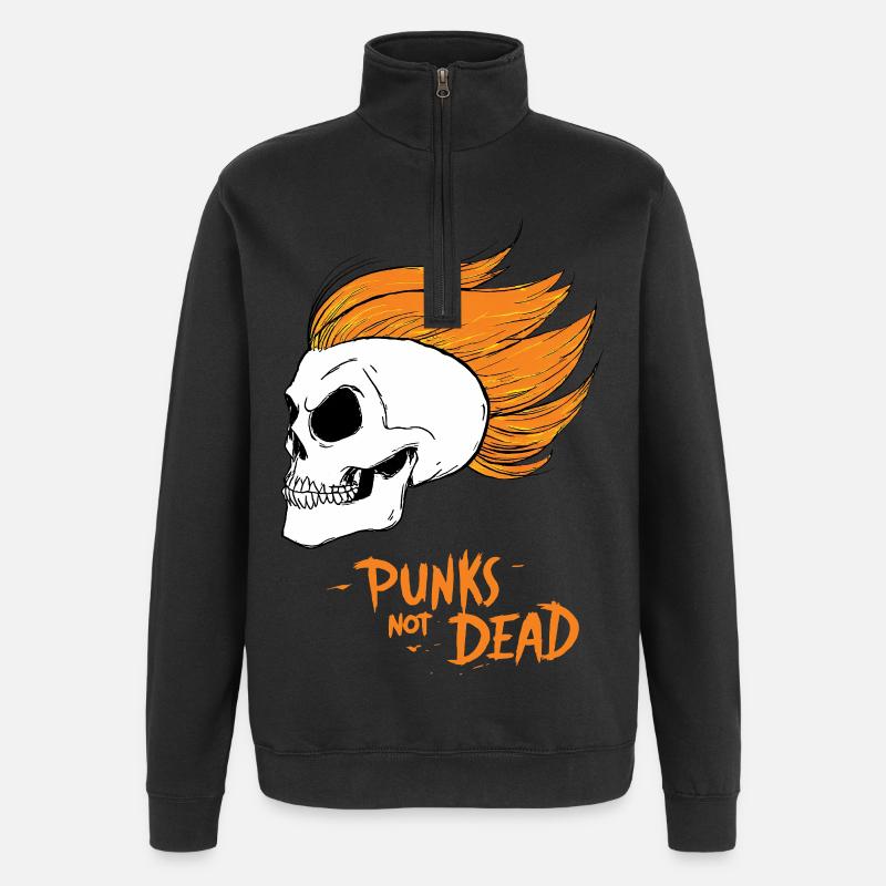 PUNKS NOT DEAD #1 - steam punk'n'roll - Sweat à zip 1/4 - noir
