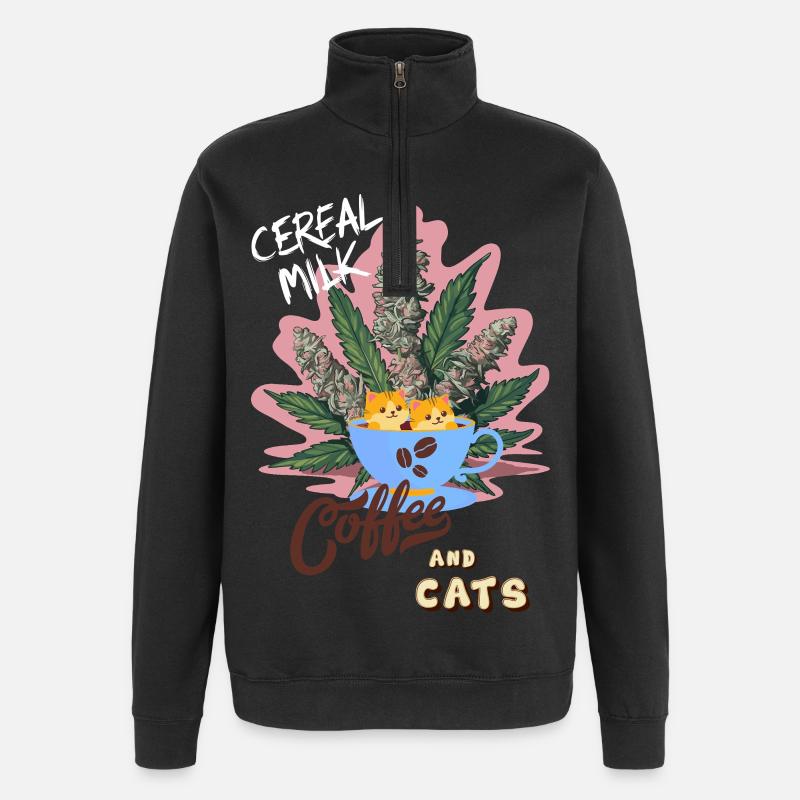 Cereal Milk C&C - Quarter-Zip Sweatshirt - black