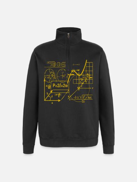 Formel-Graphen Kaleidoskop - Quarter-Zip-Sweatshirt - Schwarz