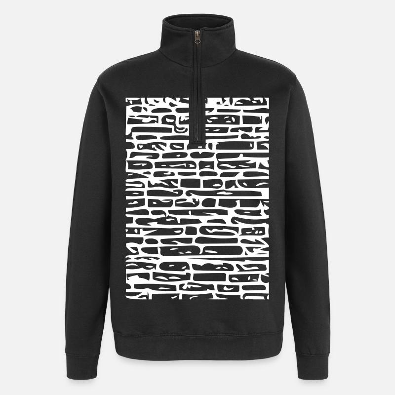 Wall sketch - Quarter-Zip Sweatshirt - black