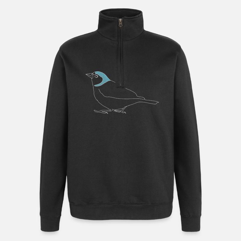 Buchfink - Quarter-Zip-Sweatshirt - Schwarz