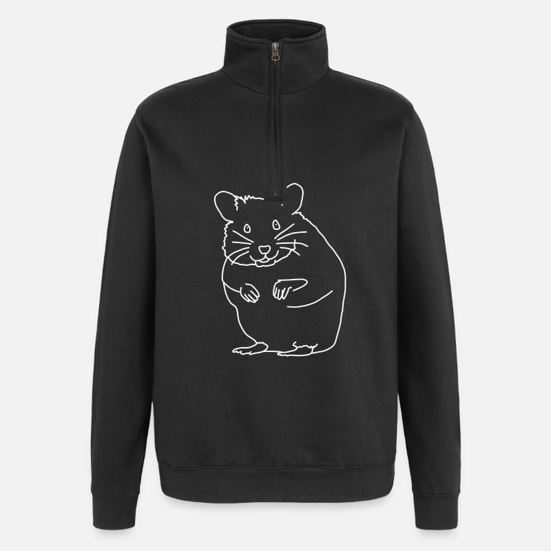 hamster - Quarter-Zip Sweatshirt - black
