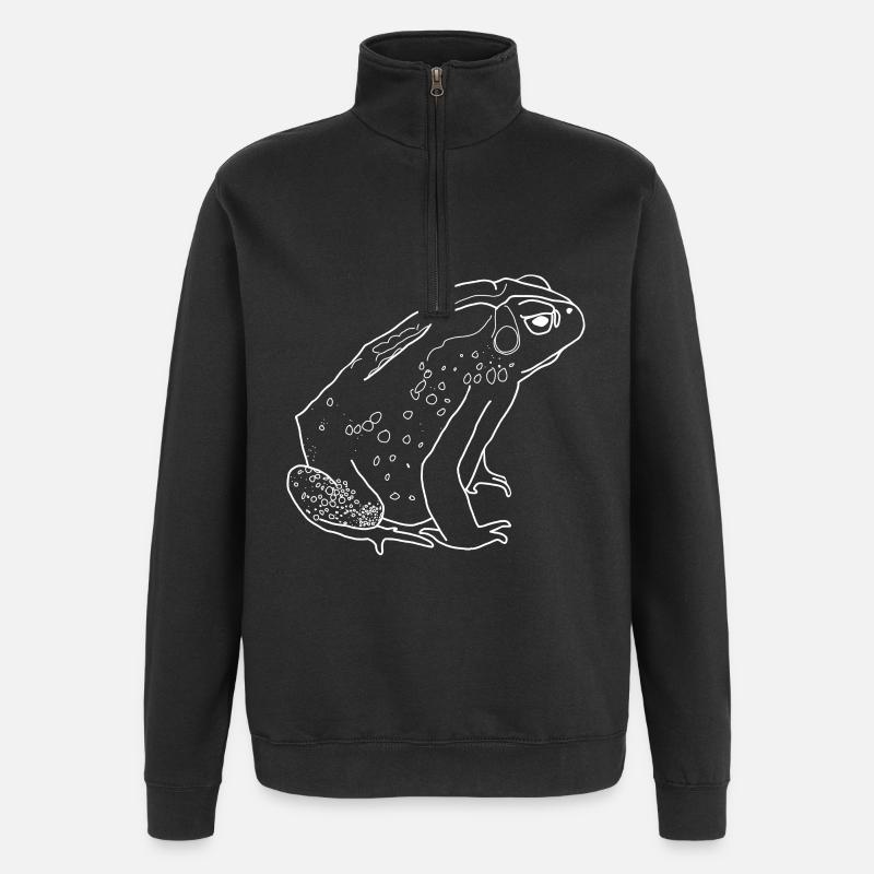 crapaud - Sweat à zip 1/4 - noir