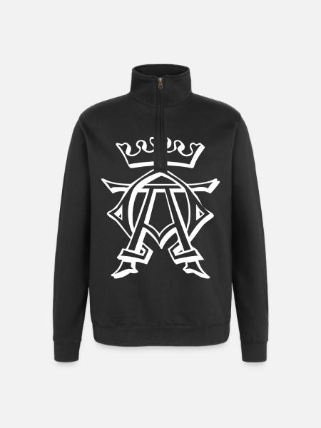 King, crown, king - Quarter-Zip Sweatshirt - black