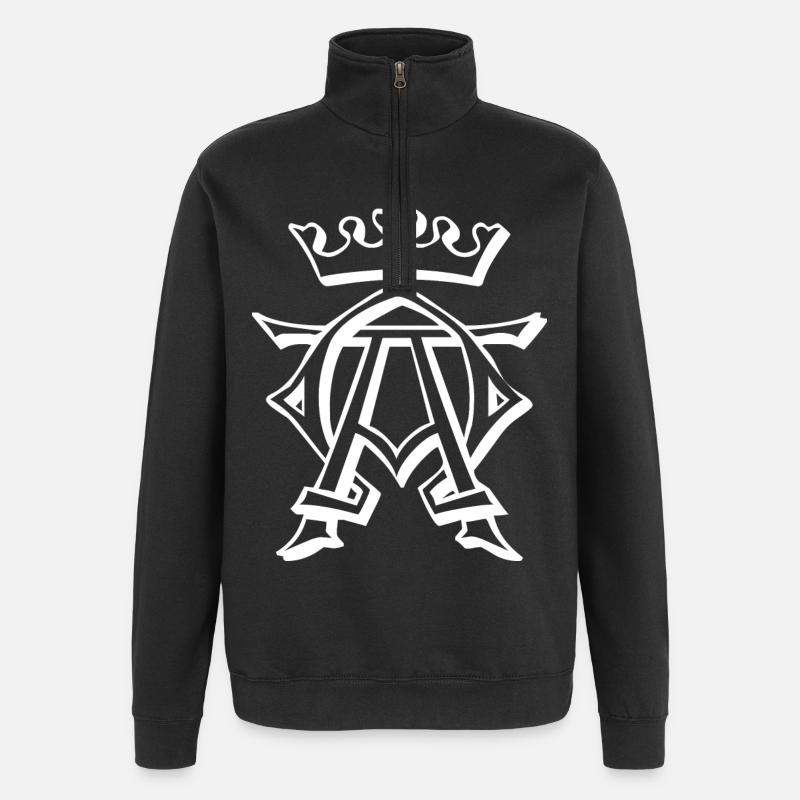 King, crown, king - Quarter-Zip Sweatshirt - black