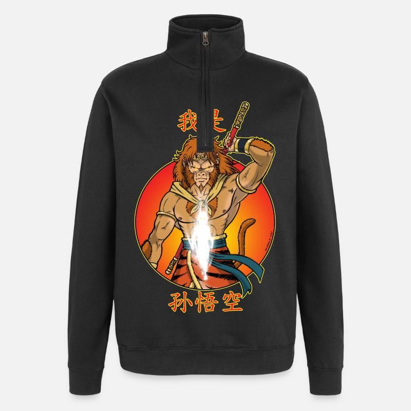Ich bin Sun Wukong - Quarter-Zip-Sweatshirt - Schwarz
