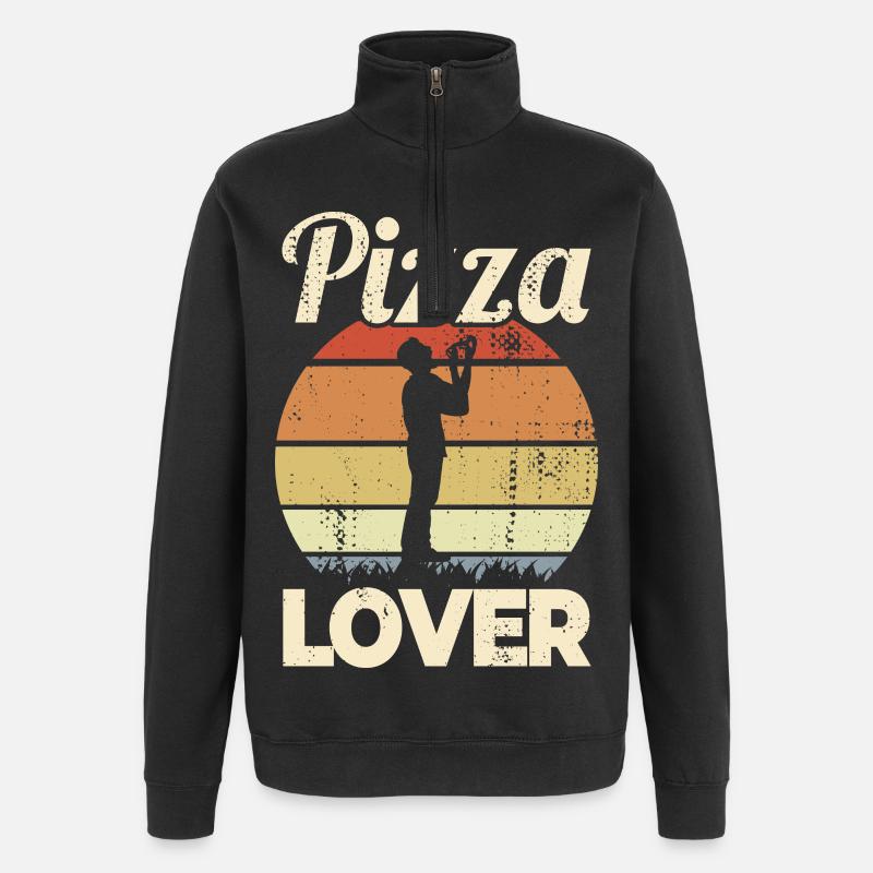 Pizza Esser - Quarter-Zip-Sweatshirt - Schwarz
