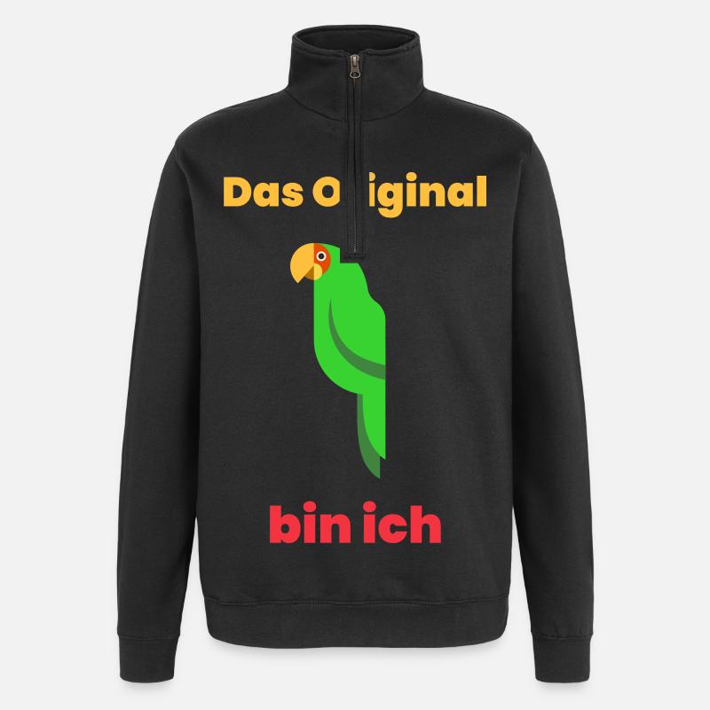 Das Original bin ich - Quarter-Zip-Sweatshirt - Schwarz