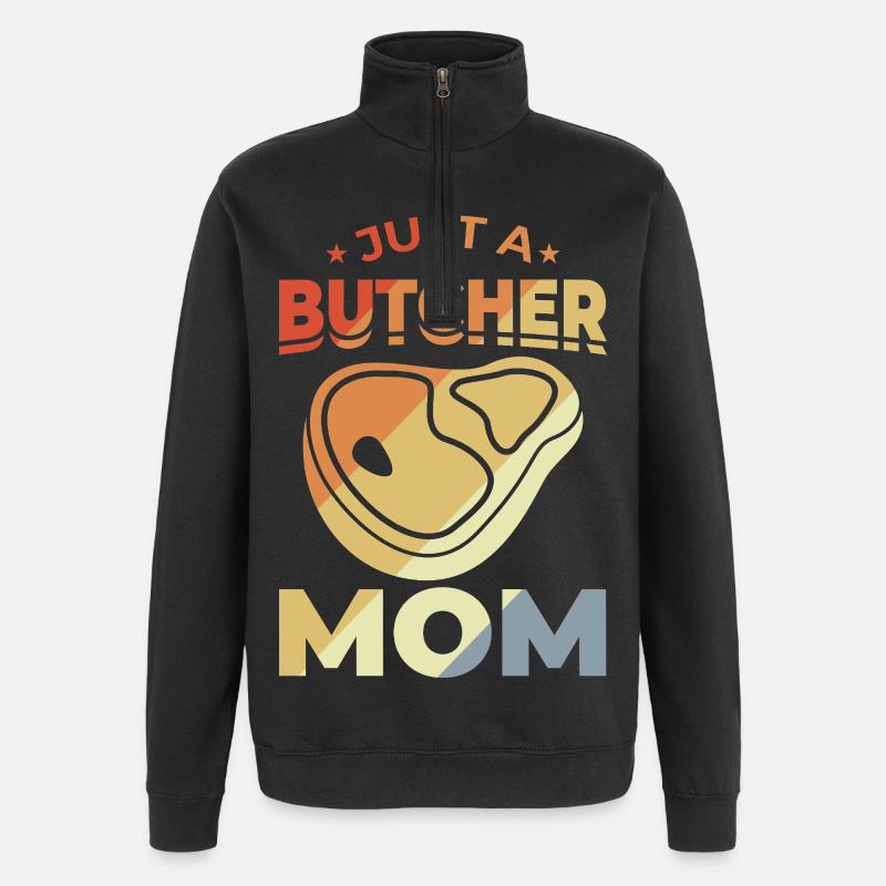 Mère Boucher - Sweat à zip 1/4 - noir