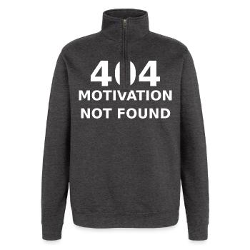 404 Motivation non trouvée – Avis de l’IT et du développeur - Sweat à zip 1/4 - charbon - Devant - AI Model Female 172 light (172cm) & AI Model Male 178 dark (178cm)