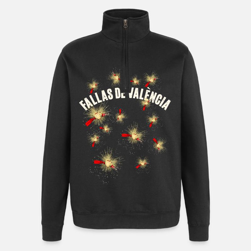 Feux d’artifice pyro Fallas de Valencia - Sweat à zip 1/4 - noir